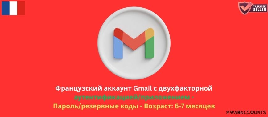 France Gmail Account With 2FA/App-Password/BackupCodes – Age: 6-7 Months Slide 1