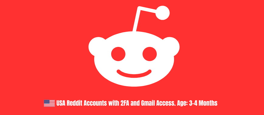USA Reddit Accounts with 2FA and Gmail Access Age: 3-4 Months