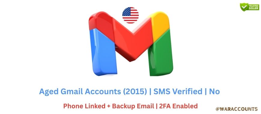 Aged Gmail Accounts (2015) | SMS Verified | No Phone Linked + Backup Email | 2FA Enabled Slide 1