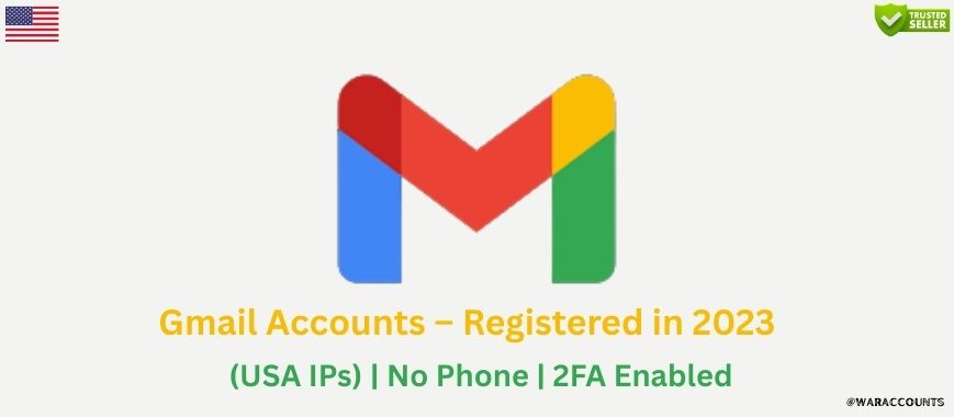 Gmail Accounts – Registered in 2023 (USA IPs) | No Phone | 2FA Enabled Slide 1