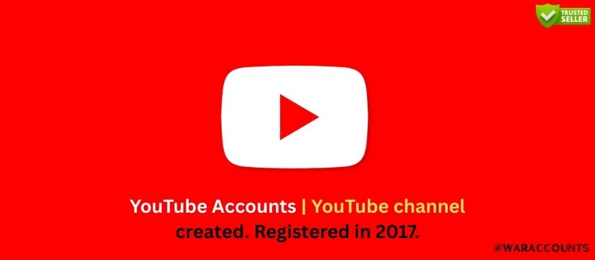 YouTube Accounts | YouTube channel created. Registered in 2017. Slide 1