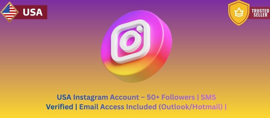 USA Instagram Account – 50+ Followers | SMS Verified | Email Access Included (Outlook/Hotmail) |