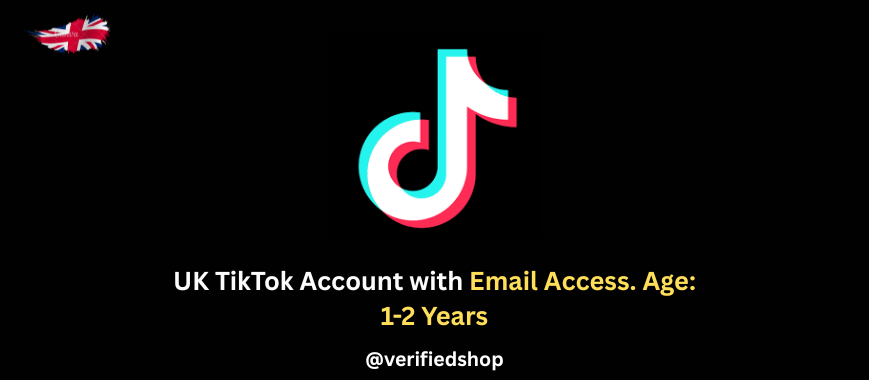 UK TikTok Account with Email Access. Age: 1-2 Years
