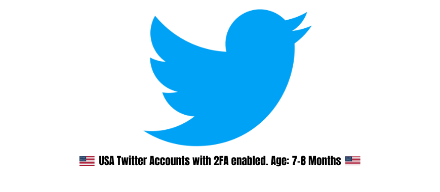 USA Twitter Accounts with 2FA enabled. Age: 7-8 Months