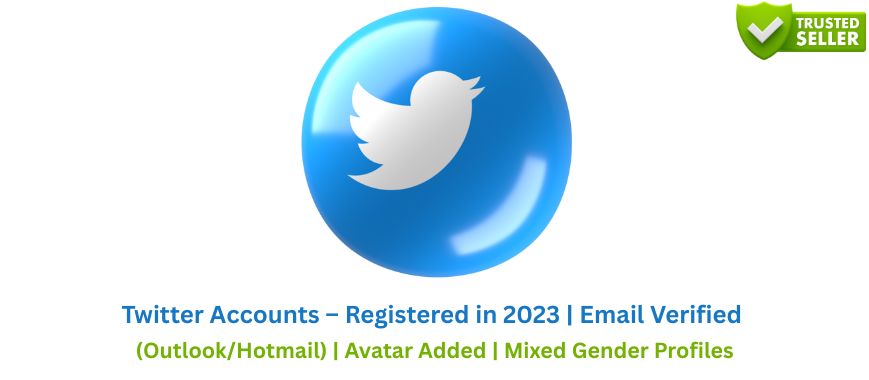 Twitter Accounts – Registered in 2023 | Email Verified (Outlook/Hotmail) | Avatar Added | Mixed Gender Profiles Slide 1