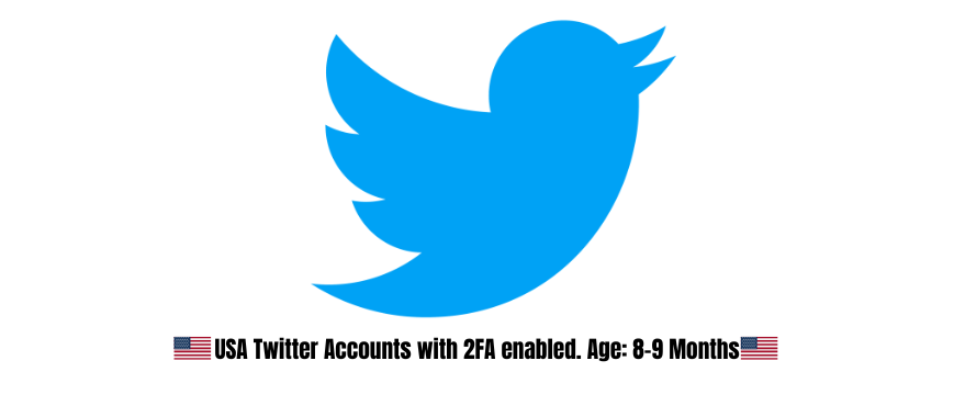 USA Twitter Accounts with 2FA enabled. Age: 8-9 Months
