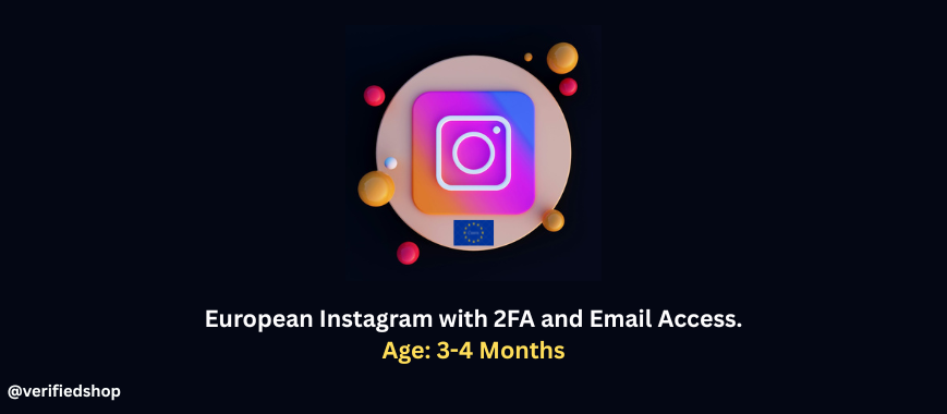 European Instagram with 2FA and Email Access. Age: 3-4 Months