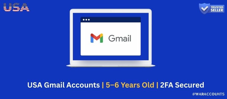 USA Gmail Accounts | 5–6 Years Old | 2FA Secured