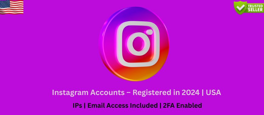 Instagram Accounts – Registered in 2024 | USA IPs | Email Access Included | 2FA Enabled Slide 1