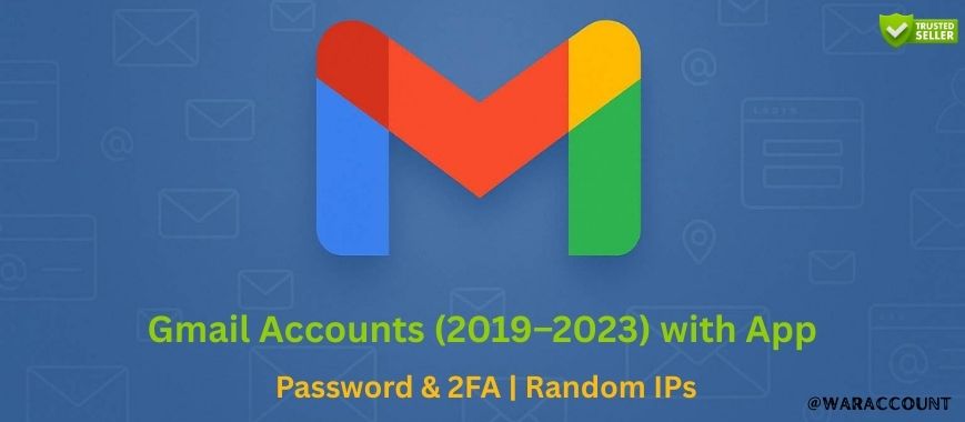 Gmail Account 2019–2023 – with 2FA | Random IPs | App Password Enabled Slide 1