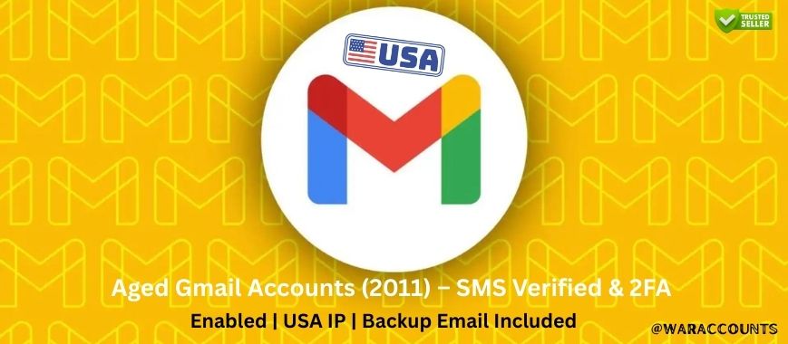 Aged Gmail Accounts (2011) – SMS Verified & 2FA Enabled | USA IP | Backup Email Included Slide 1