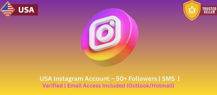 USA Instagram Account – 50+ Followers | SMS Verified | Email Access Included (Outlook/Hotmail) | Slide 1